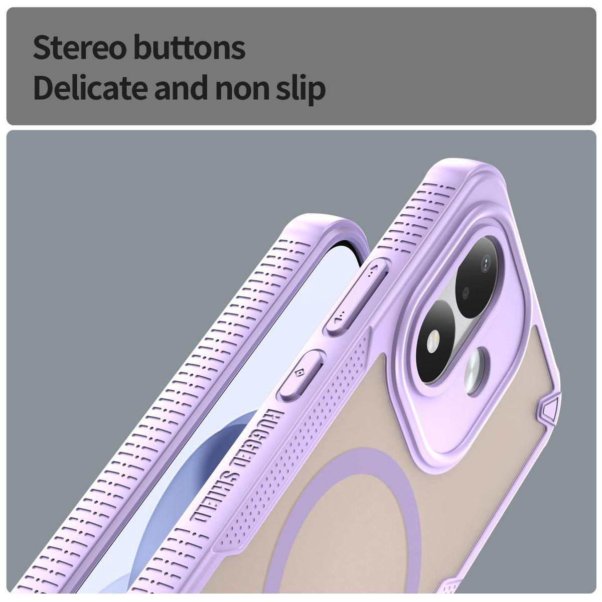 For Redmi Note 17 Pro 5G Global 163.5mm Armor Glaze MagSafe Magnetic Phone Case - Purple - EDA007942508E