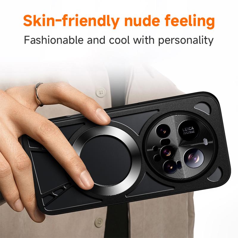 For Redmi K90 Pro Max / Poco F8 Ultra Silicone Cooling Hollow Metal MagSafe Phone Case(Black)