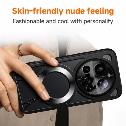 For Redmi K90 Pro Max / Poco F8 Ultra Silicone Cooling Hollow Metal MagSafe Phone Case(Black)