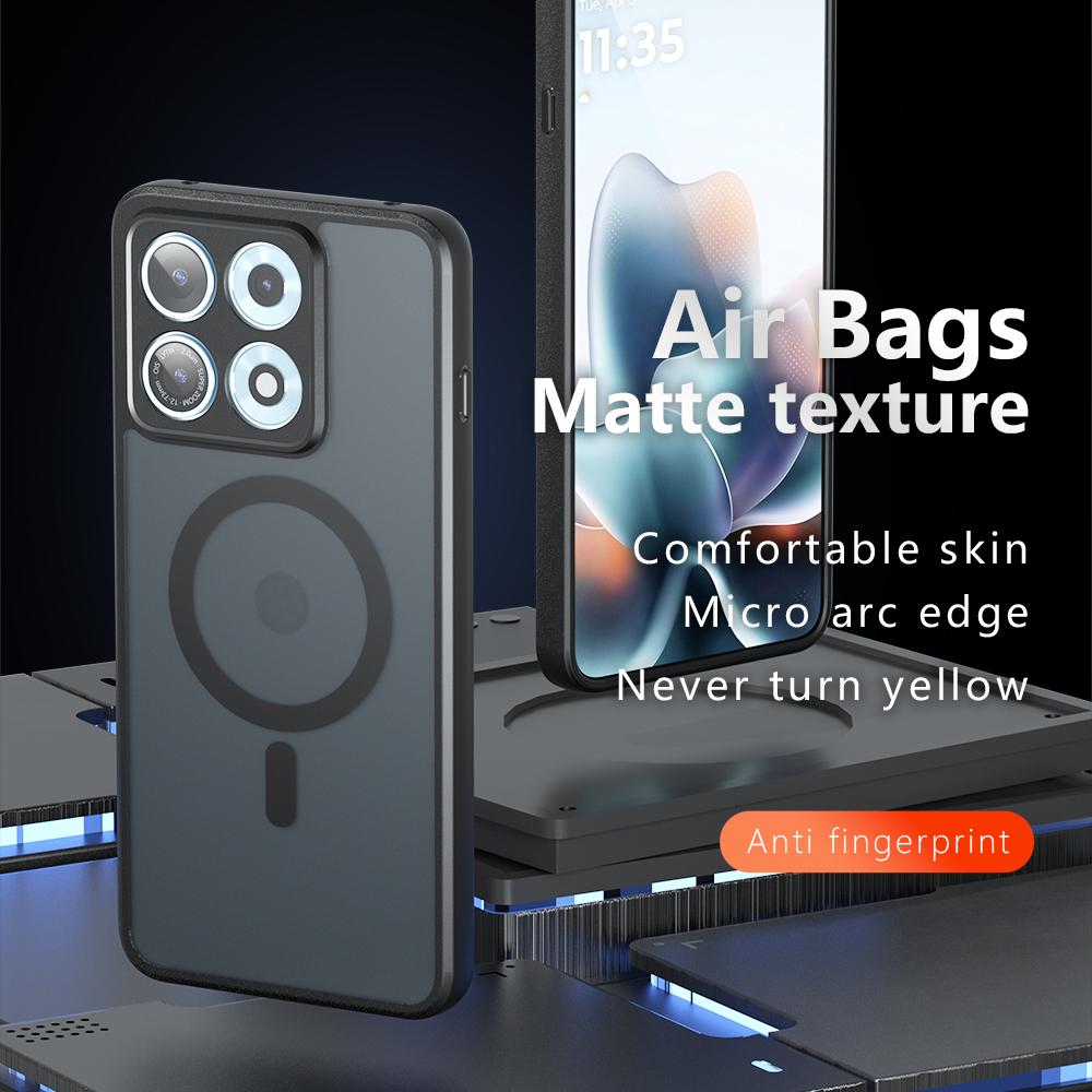 For Motorola Edge 70 Max/Legion Y70 2026 Armor MagSafe PC Hybrid TPU Phone Case - Frosted Black - EDA007957513A