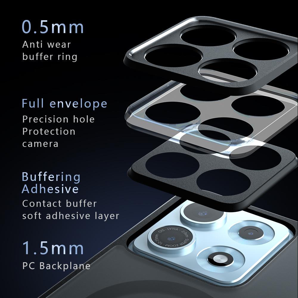 For Motorola Edge 70 Max/Legion Y70 2026 Armor MagSafe PC Hybrid TPU Phone Case - Frosted Black - EDA007957513A