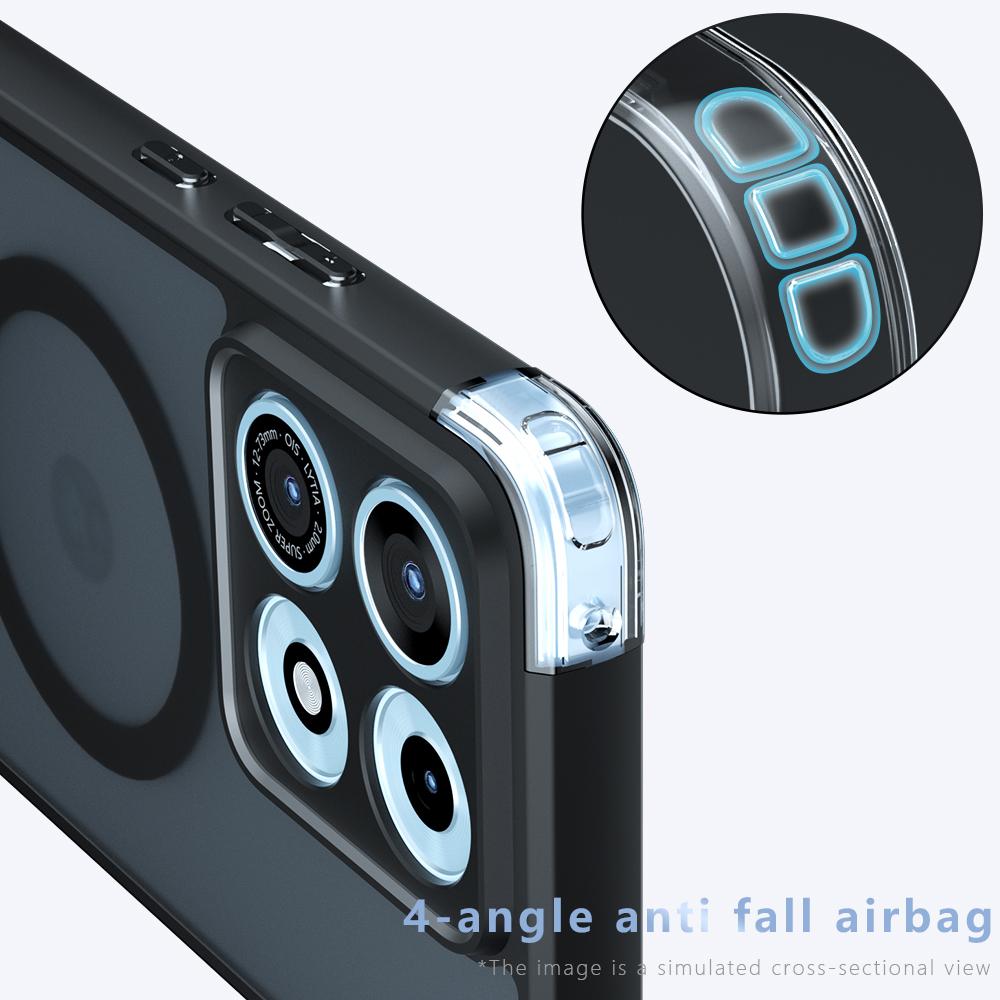 For Motorola Edge 70 Max/Legion Y70 2026 Armor MagSafe PC Hybrid TPU Phone Case - Frosted Black - EDA007957513A