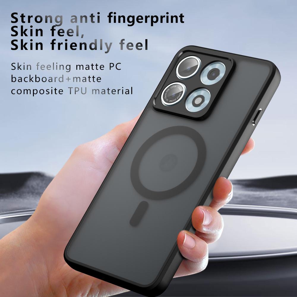 For Motorola Edge 70 Max/Legion Y70 2026 Armor MagSafe PC Hybrid TPU Phone Case - Frosted Black - EDA007957513A