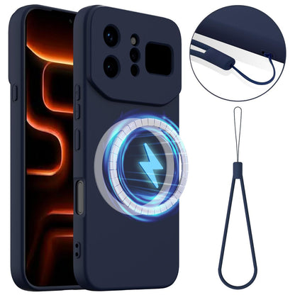For Infinix Note 60 Ultra 5G Shockproof Silicone Magsafe Phone Case - Navy Blue - EDA007978905A