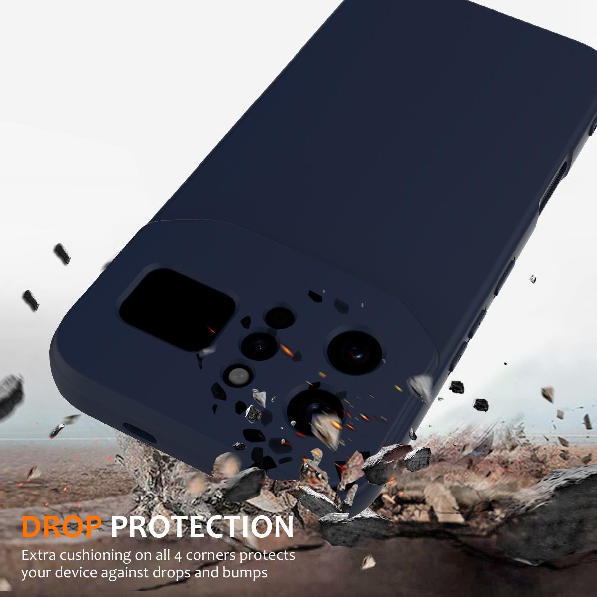 For Infinix Note 60 Ultra 5G Shockproof Silicone Magsafe Phone Case - Navy Blue - EDA007978905A