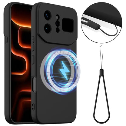 For Infinix Note 60 Ultra 5G Shockproof Silicone Magsafe Phone Case - Black - EDA007978905B