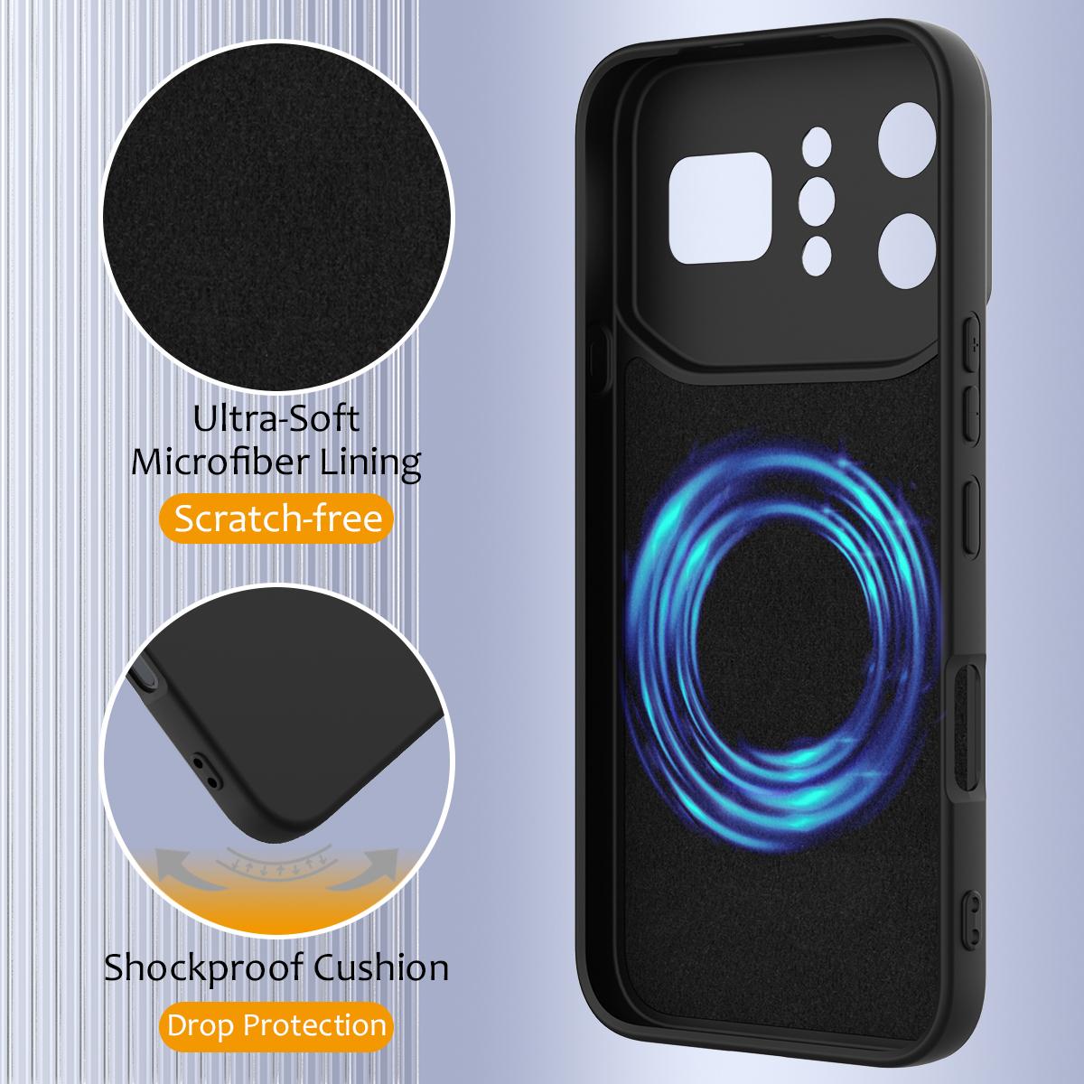 For Infinix Note 60 Ultra 5G Shockproof Silicone Magsafe Phone Case - Black - EDA007978905B