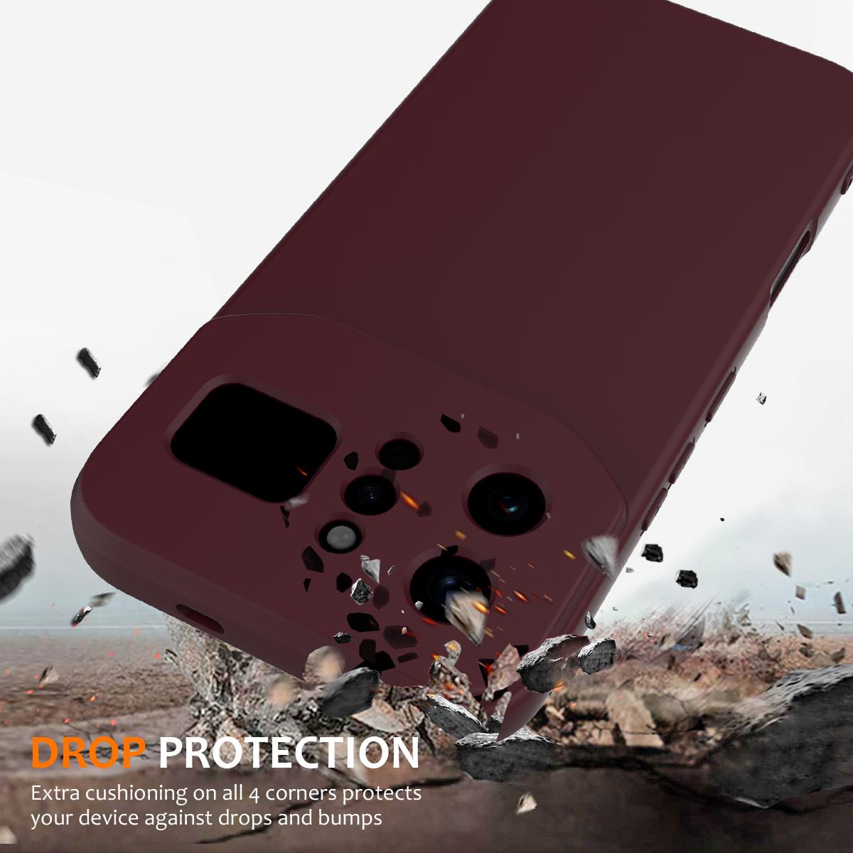 For Infinix Note 60 Ultra 5G Shockproof Silicone Magsafe Phone Case - Plum Color - EDA007978905C