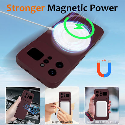For Infinix Note 60 Ultra 5G Shockproof Silicone Magsafe Phone Case - Plum Color - EDA007978905C