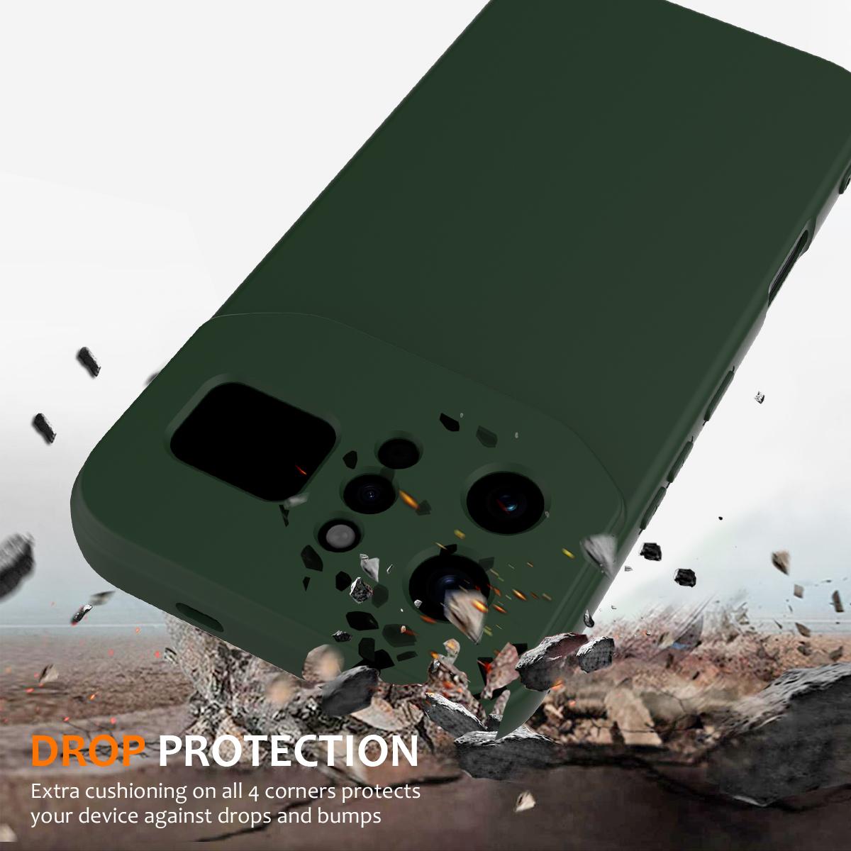 For Infinix Note 60 Ultra 5G Shockproof Silicone Magsafe Phone Case - Dark Green - EDA007978905D