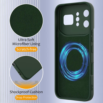 For Infinix Note 60 Ultra 5G Shockproof Silicone Magsafe Phone Case - Dark Green - EDA007978905D