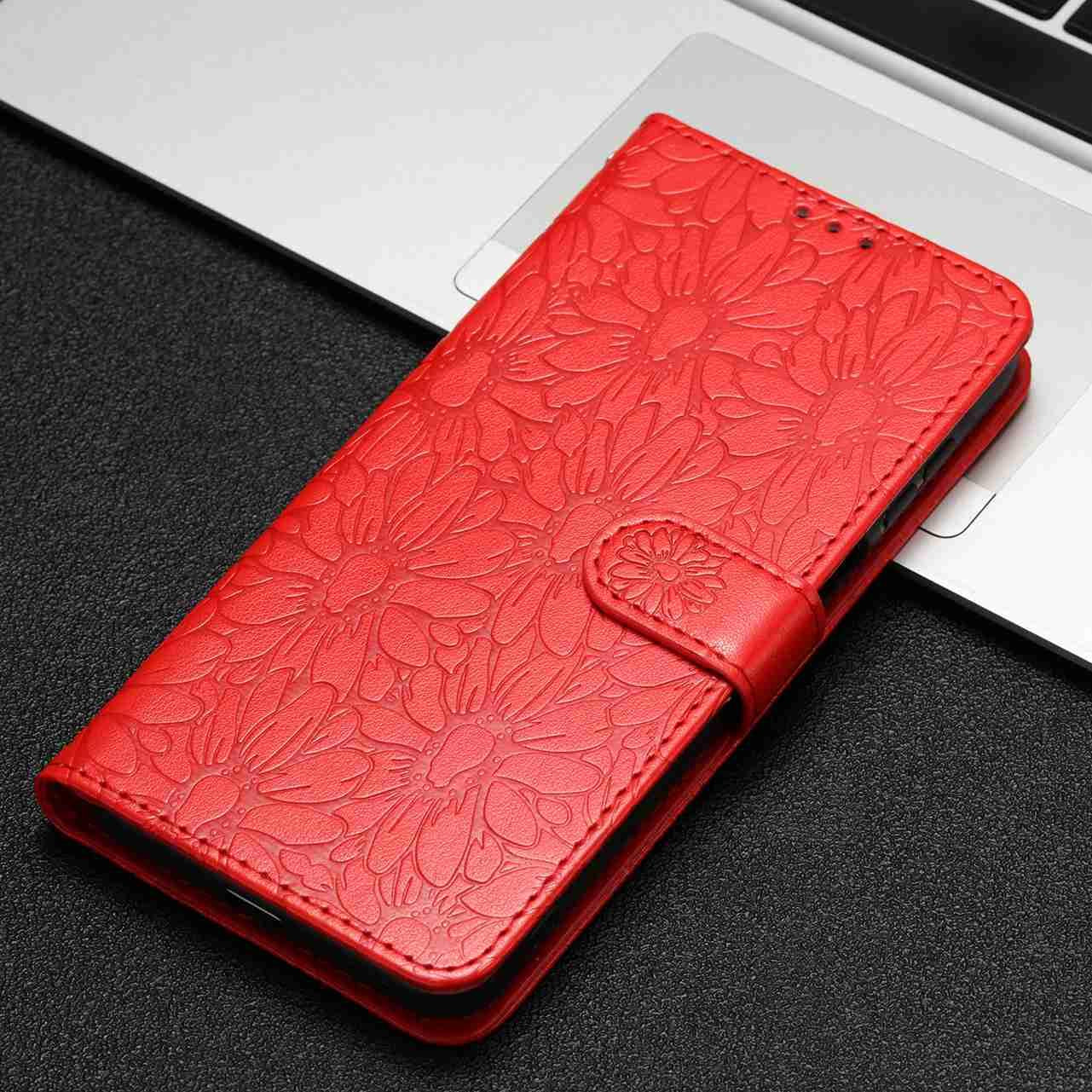For Redmi K90 Pro Max / Poco F8 Ultra Daisy Embossed Leather Phone Case(Red)