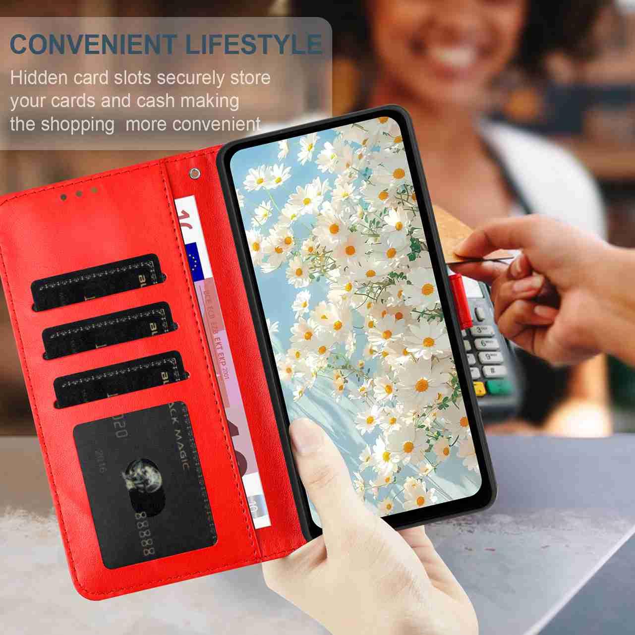 For Redmi K90 Pro Max / Poco F8 Ultra Daisy Embossed Leather Phone Case(Red)