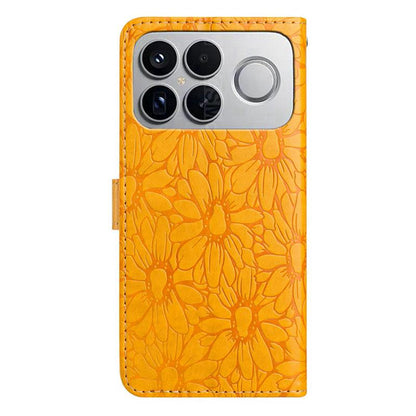 For Redmi K90 Pro Max / Poco F8 Ultra Daisy Embossed Leather Phone Case(Yellow)