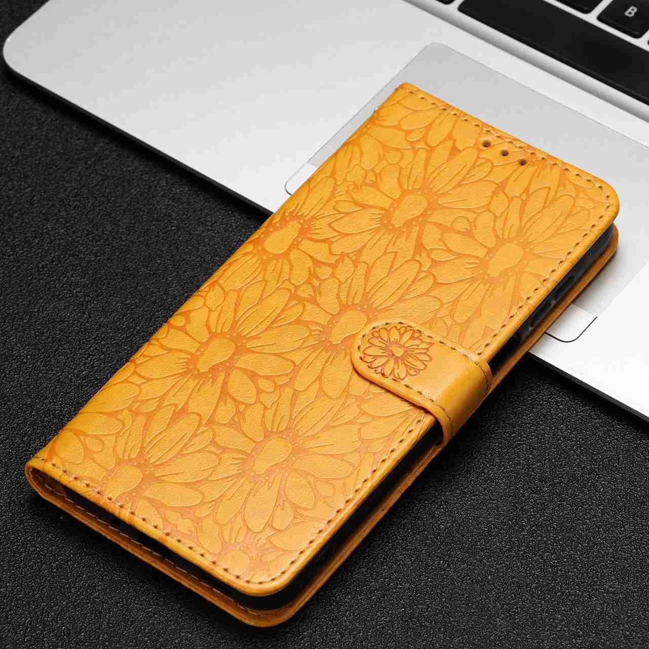 For Redmi K90 Pro Max / Poco F8 Ultra Daisy Embossed Leather Phone Case(Yellow)