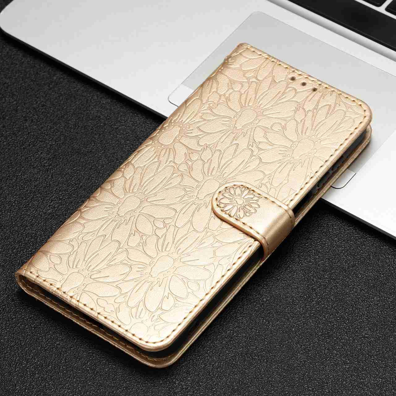 For Redmi K90 Pro Max / Poco F8 Ultra Daisy Embossed Leather Phone Case(Gold)