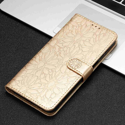 For Redmi K90 Pro Max / Poco F8 Ultra Daisy Embossed Leather Phone Case(Gold)