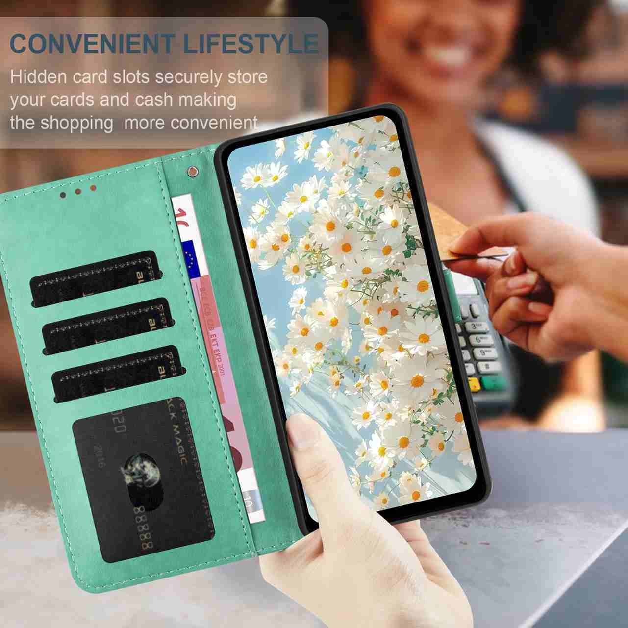 For Redmi K90 Pro Max / Poco F8 Ultra Daisy Embossed Leather Phone Case(Green)