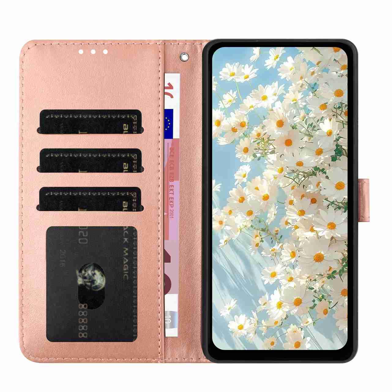 For Redmi K90 Pro Max / Poco F8 Ultra Daisy Embossed Leather Phone Case(Rose Gold)