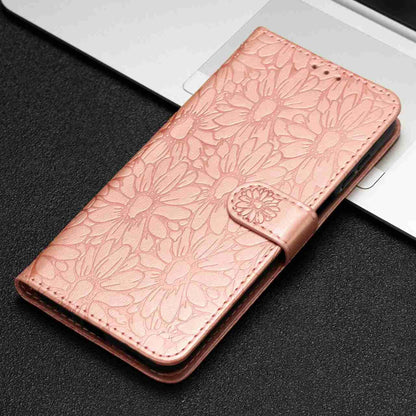 For Redmi K90 Pro Max / Poco F8 Ultra Daisy Embossed Leather Phone Case(Rose Gold)