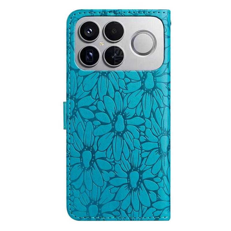 For Redmi K90 Pro Max / Poco F8 Ultra Daisy Embossed Leather Phone Case(Blue)