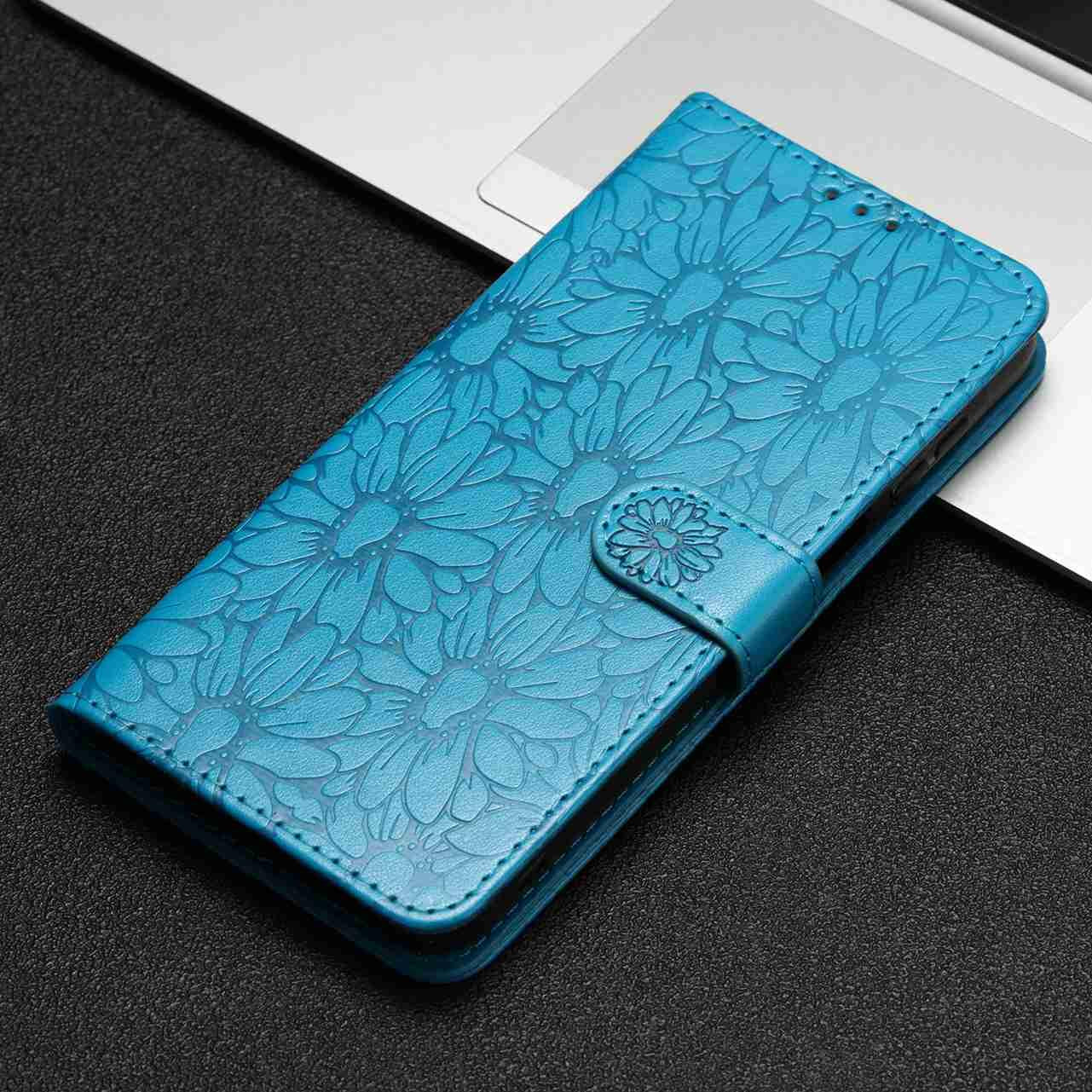 For Redmi K90 Pro Max / Poco F8 Ultra Daisy Embossed Leather Phone Case(Blue)