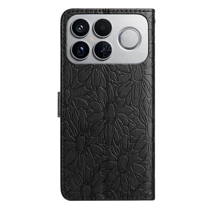 For Redmi K90 Pro Max / Poco F8 Ultra Daisy Embossed Leather Phone Case(Black)