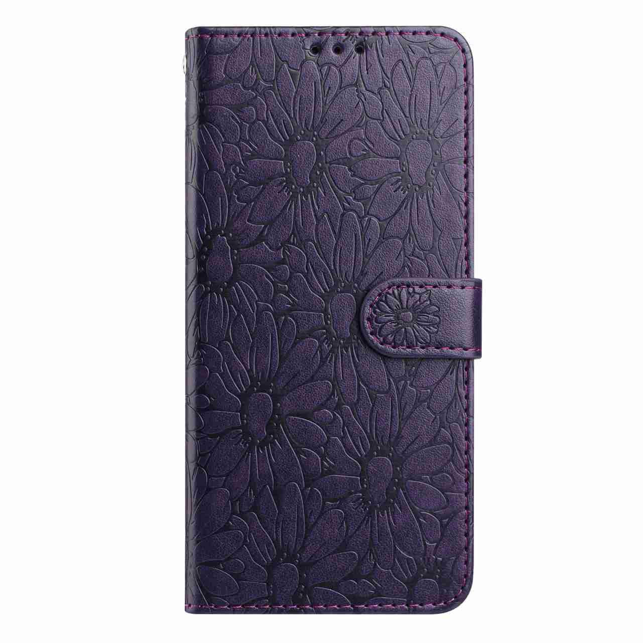 For Redmi K90 Pro Max / Poco F8 Ultra Daisy Embossed Leather Phone Case(Dark Purple)