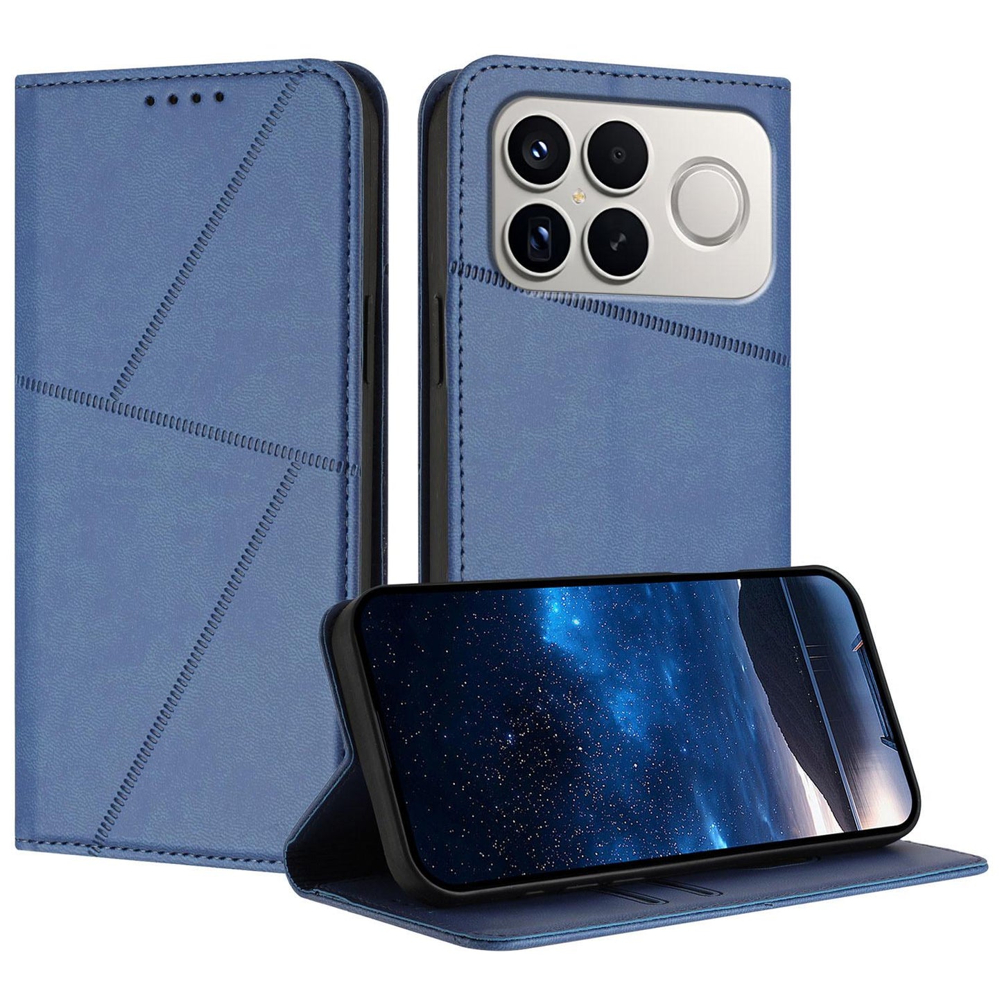 For Redmi K90 Pro Max / Poco F8 Ultra Strong Magnetic Frosted Flip Leather Phone Case(Royal Blue)