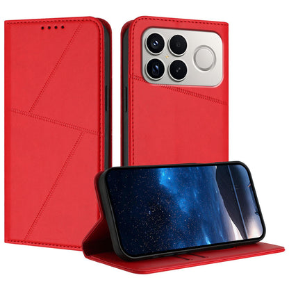 For Redmi K90 Pro Max / Poco F8 Ultra Strong Magnetic Frosted Flip Leather Phone Case(Red)