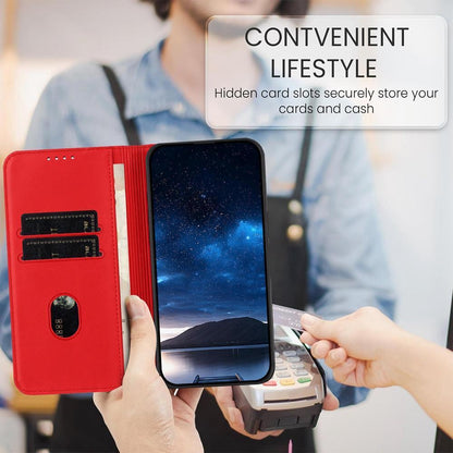 For Redmi K90 Pro Max / Poco F8 Ultra Strong Magnetic Frosted Flip Leather Phone Case(Red)