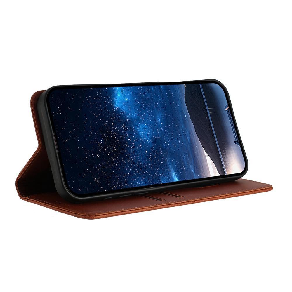 For Redmi K90 Pro Max / Poco F8 Ultra Strong Magnetic Frosted Flip Leather Phone Case(Coffee Color)