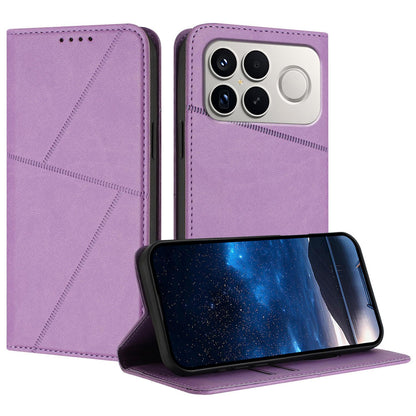 For Redmi K90 Pro Max / Poco F8 Ultra Strong Magnetic Frosted Flip Leather Phone Case(Light Purple)