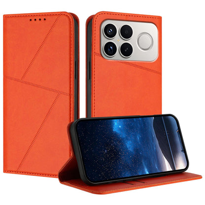For Redmi K90 Pro Max / Poco F8 Ultra Strong Magnetic Frosted Flip Leather Phone Case(Orange)