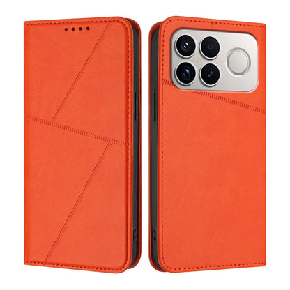 For Redmi K90 Pro Max / Poco F8 Ultra Strong Magnetic Frosted Flip Leather Phone Case(Orange)