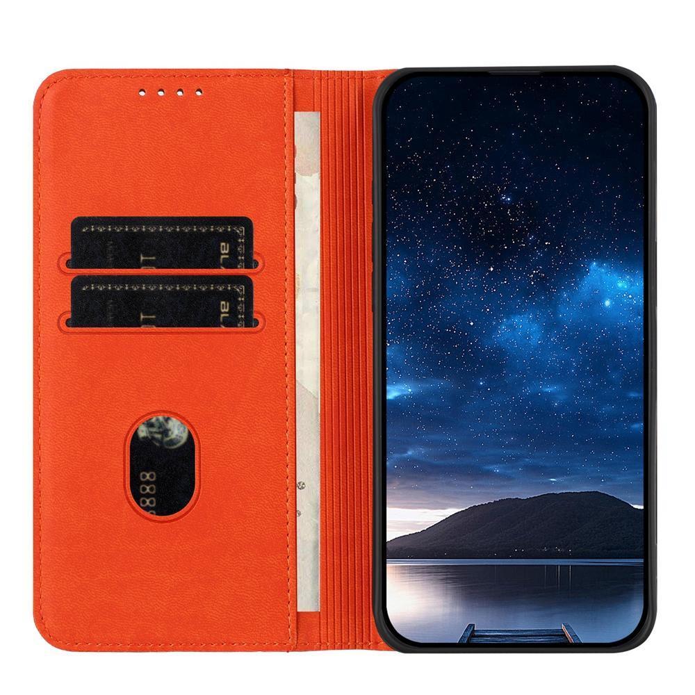 For Redmi K90 Pro Max / Poco F8 Ultra Strong Magnetic Frosted Flip Leather Phone Case(Orange)