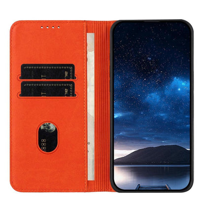 For Redmi K90 Pro Max / Poco F8 Ultra Strong Magnetic Frosted Flip Leather Phone Case(Orange)