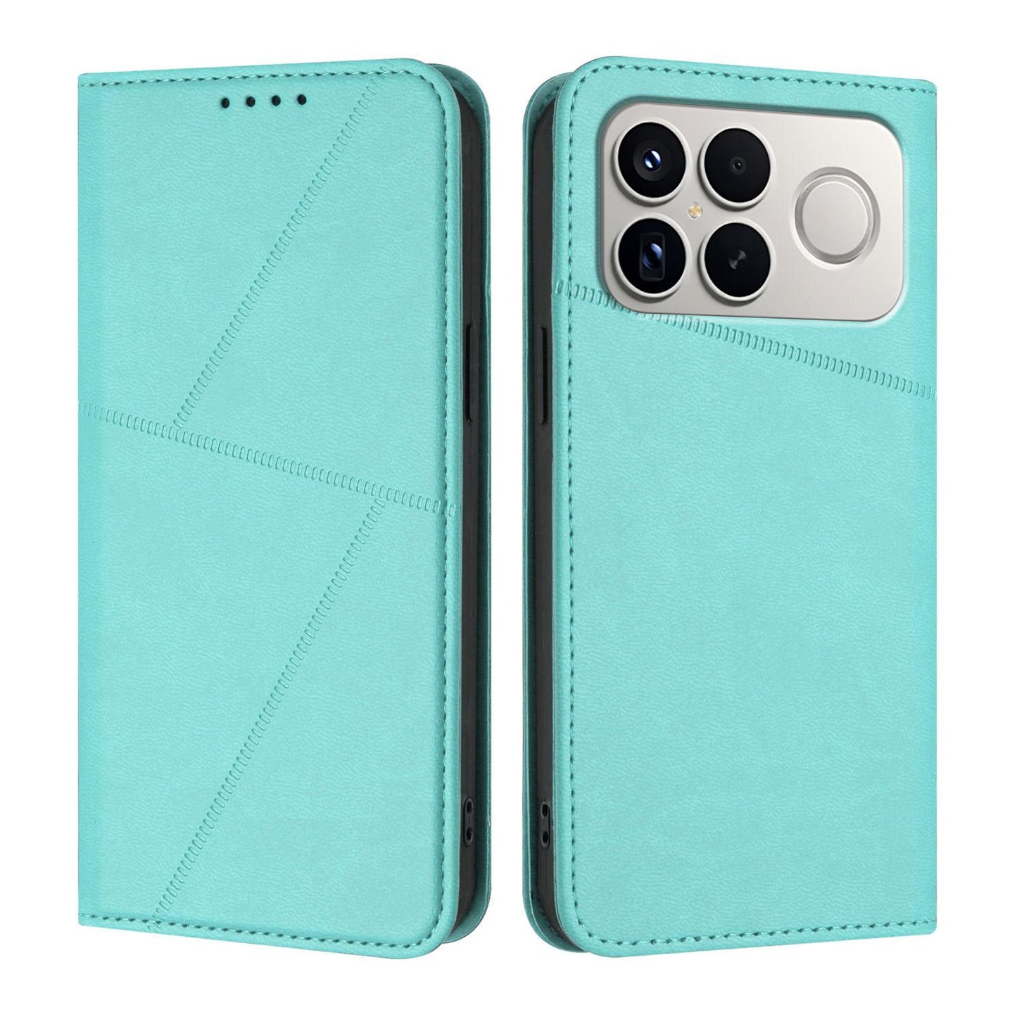 For Redmi K90 Pro Max / Poco F8 Ultra Strong Magnetic Frosted Flip Leather Phone Case(Light Blue)