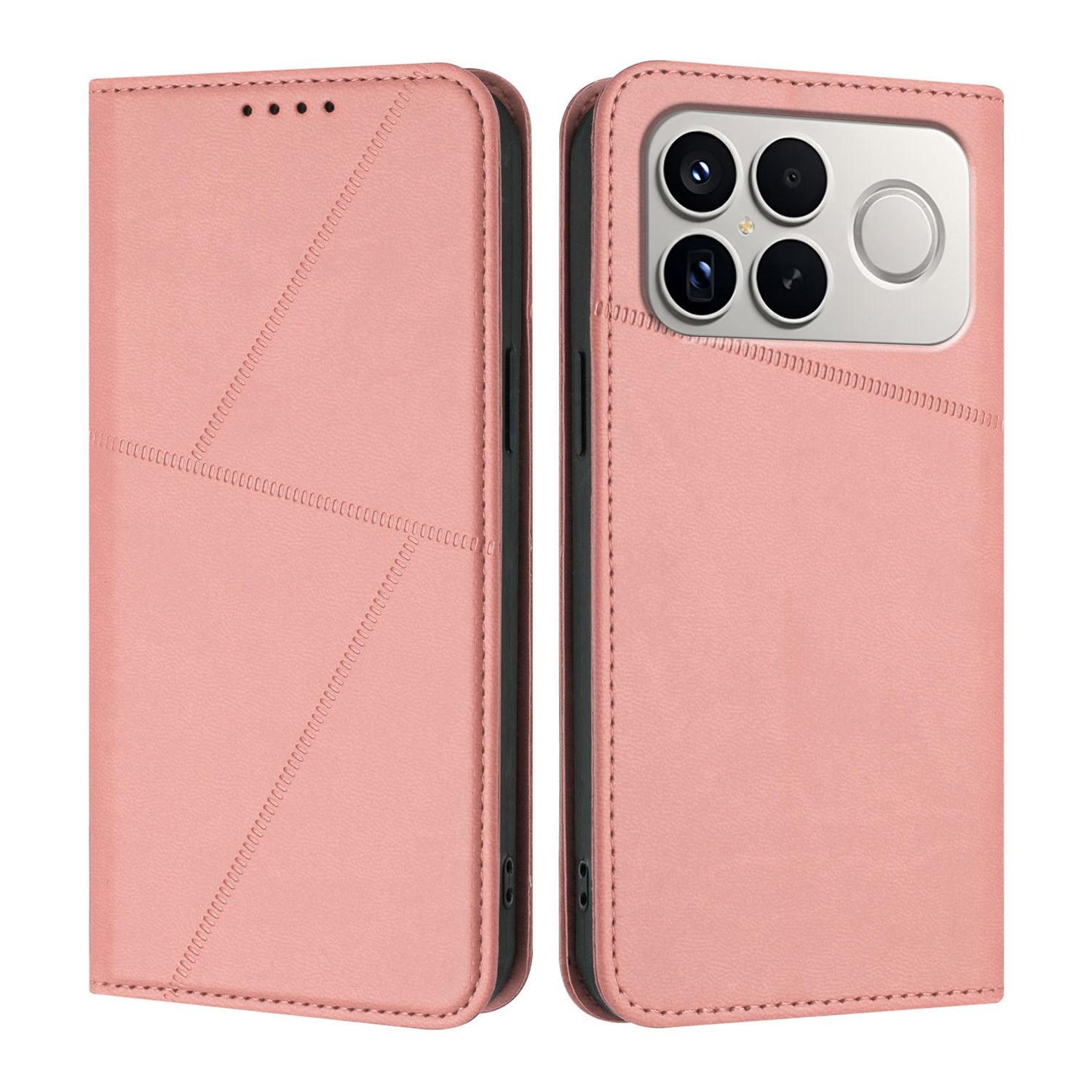For Redmi K90 Pro Max / Poco F8 Ultra Strong Magnetic Frosted Flip Leather Phone Case(Pink)