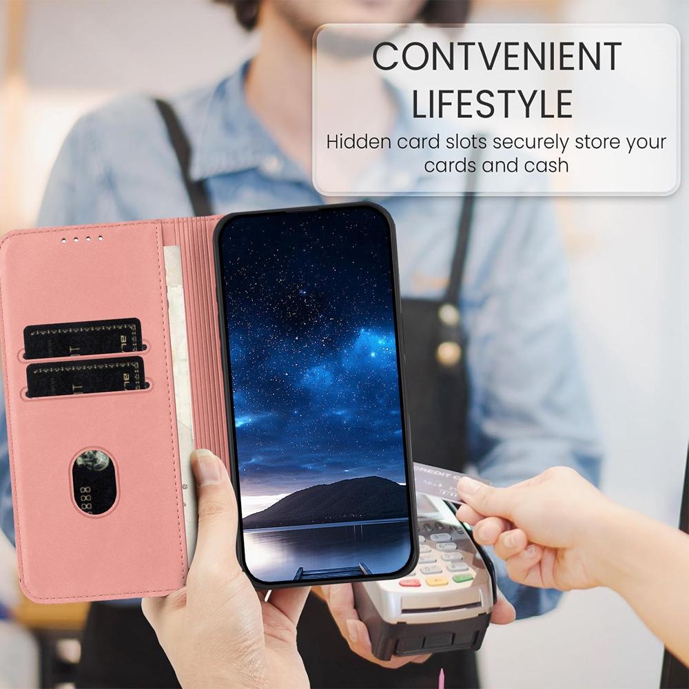 For Redmi K90 Pro Max / Poco F8 Ultra Strong Magnetic Frosted Flip Leather Phone Case(Pink)