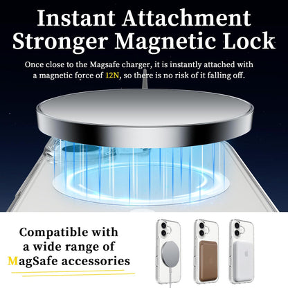 For iPhone 18 Scratchproof PC Hybrid TPU Magsafe Phone Case - Transparent - EDA008013405A