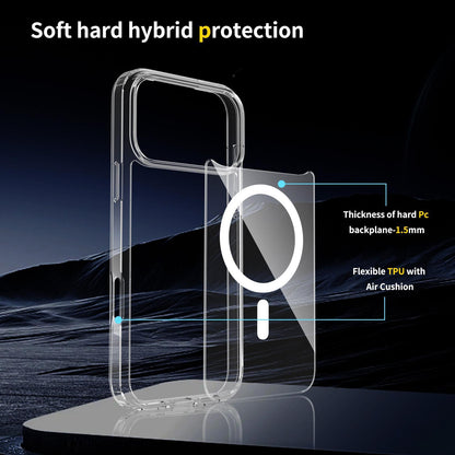 For iPhone 18 Pro Max Scratchproof PC Hybrid TPU Magsafe Phone Case - Transparent - EDA008013407A