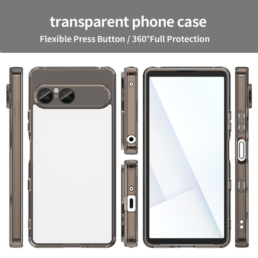 For Sony Xperia 10 VIII PC Hybrid TPU Airbag Shockproof Phone Case(Transparent Black)