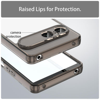 For Sony Xperia 10 VIII PC Hybrid TPU Airbag Shockproof Phone Case(Transparent Black)