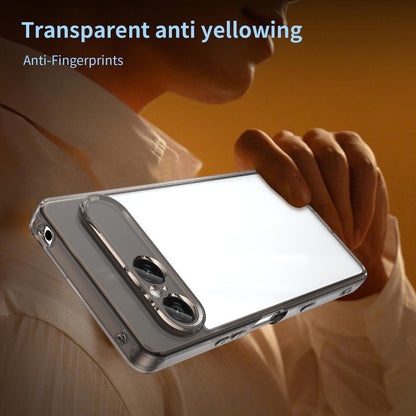 For Sony Xperia 10 VIII PC Hybrid TPU Airbag Shockproof Phone Case(Transparent Black)
