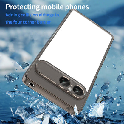 For Sony Xperia 10 VIII PC Hybrid TPU Airbag Shockproof Phone Case(Transparent Black)