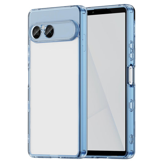 For Sony Xperia 10 VIII PC Hybrid TPU Airbag Shockproof Phone Case(Transparent Blue)