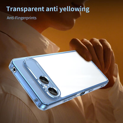 For Sony Xperia 10 VIII PC Hybrid TPU Airbag Shockproof Phone Case(Transparent Blue)