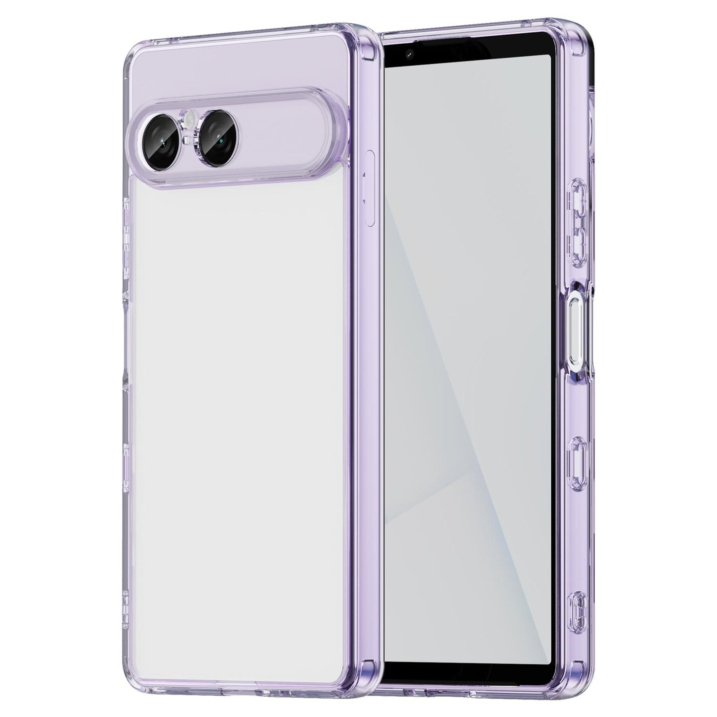 For Sony Xperia 10 VIII PC Hybrid TPU Airbag Shockproof Phone Case(Transparent Purple)