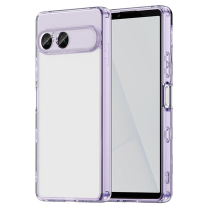 For Sony Xperia 10 VIII PC Hybrid TPU Airbag Shockproof Phone Case(Transparent Purple)